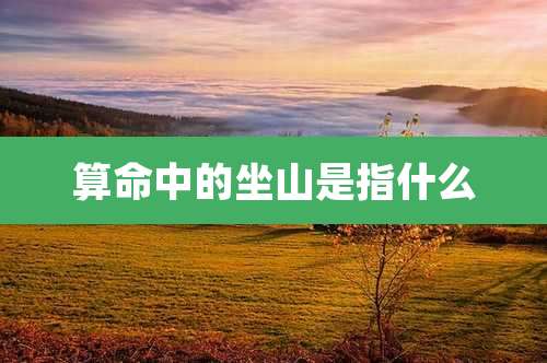 算命中的坐山是指什么