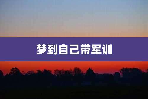 梦到自己带军训