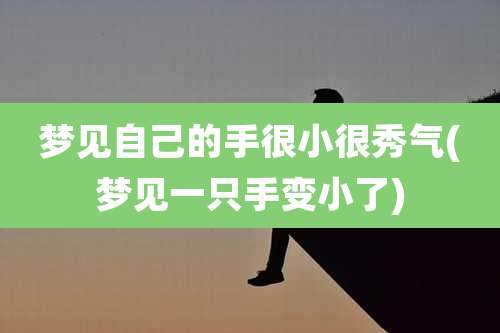 梦见自己的手很小很秀气(梦见一只手变小了)