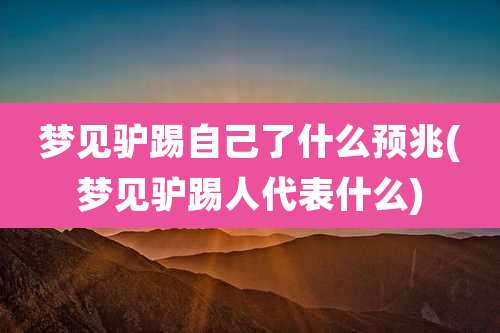 梦见驴踢自己了什么预兆(梦见驴踢人代表什么)
