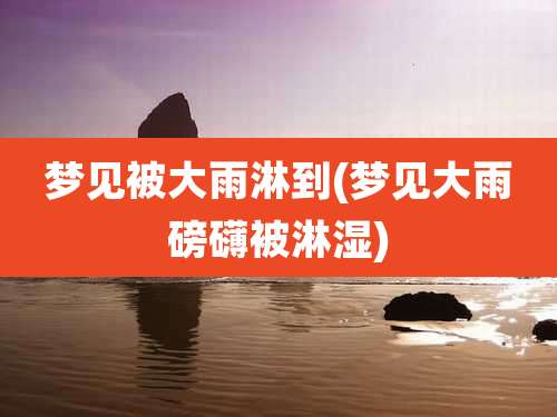 梦见被大雨淋到(梦见大雨磅礴被淋湿)