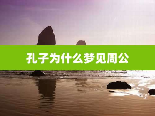 孔子为什么梦见周公
