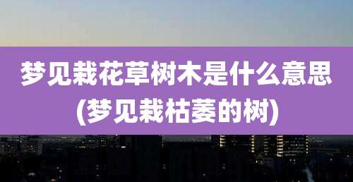 梦见栽花草树木是什么意思(梦见栽枯萎的树)
