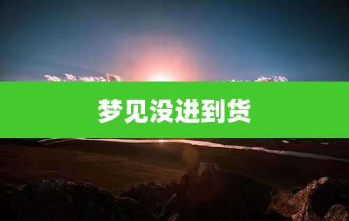梦见没进到货