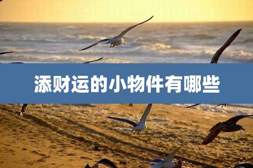 添财运的小物件有哪些