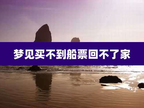 梦见买不到船票回不了家