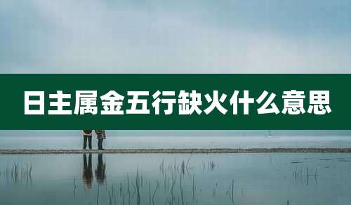 日主属金五行缺火什么意思