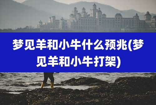 梦见羊和小牛什么预兆(梦见羊和小牛打架)