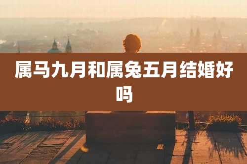 属马九月和属兔五月结婚好吗