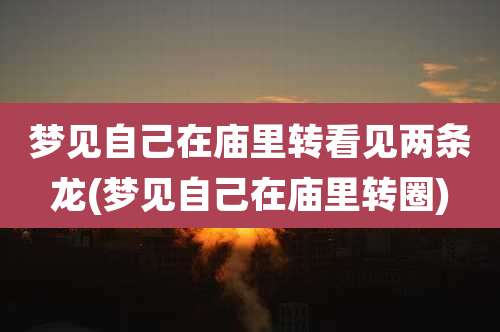梦见自己在庙里转看见两条龙(梦见自己在庙里转圈)