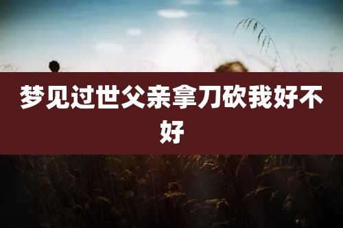梦见过世父亲拿刀砍我好不好