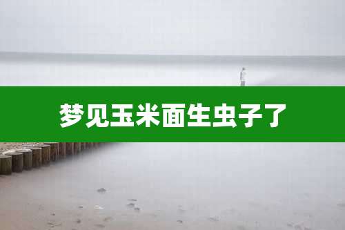 梦见玉米面生虫子了