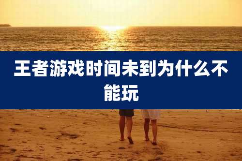 王者游戏时间未到为什么不能玩