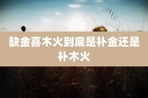 缺金喜木火到底是补金还是补木火