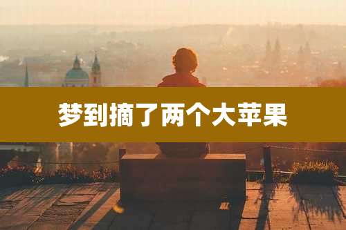 梦到摘了两个大苹果