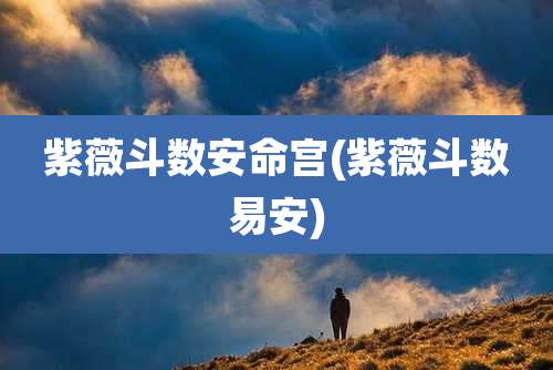 紫薇斗数安命宫(紫薇斗数易安)