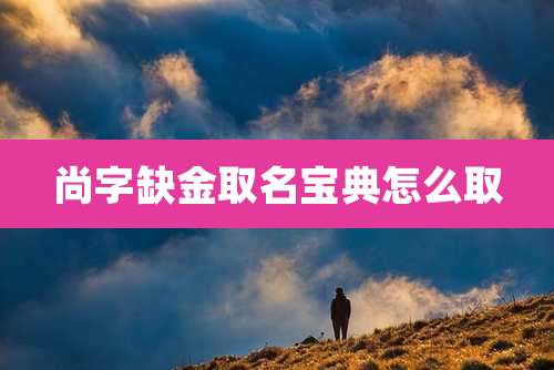 尚字缺金取名宝典怎么取