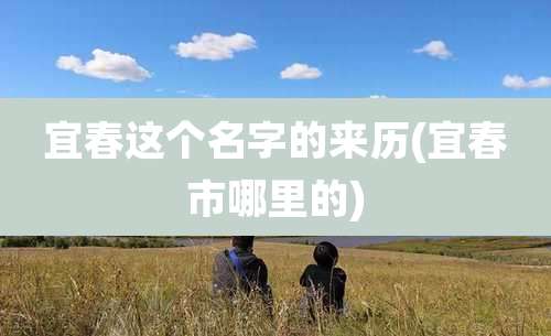 宜春这个名字的来历(宜春市哪里的)