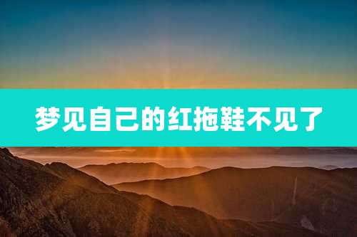 梦见自己的红拖鞋不见了