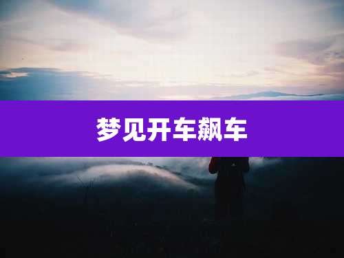 梦见开车飙车