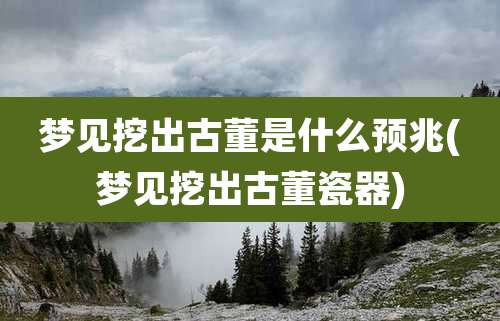 梦见挖出古董是什么预兆(梦见挖出古董瓷器)