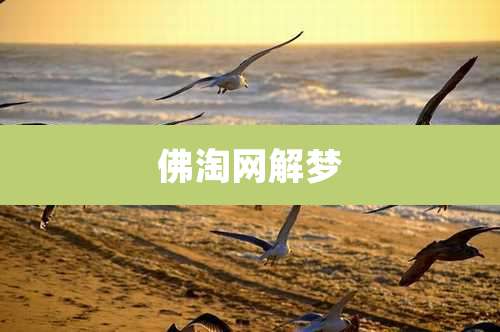 佛淘网解梦