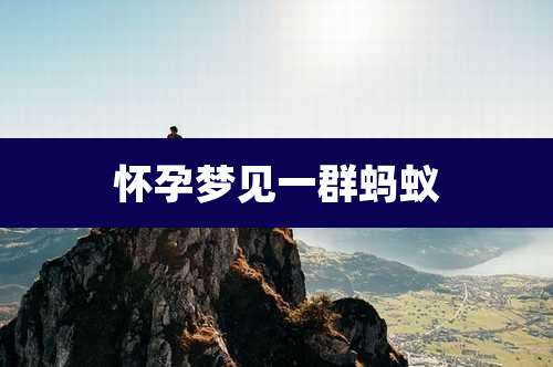 怀孕梦见一群蚂蚁