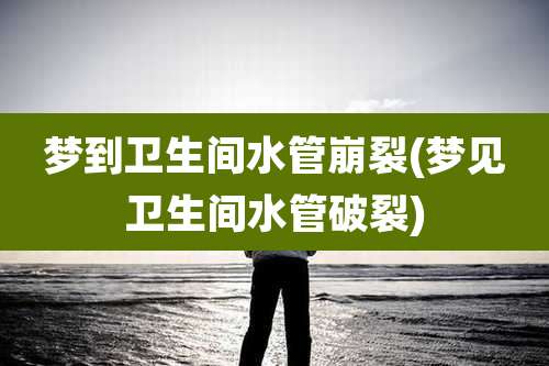 梦到卫生间水管崩裂(梦见卫生间水管破裂)