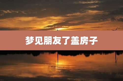 梦见朋友了盖房子