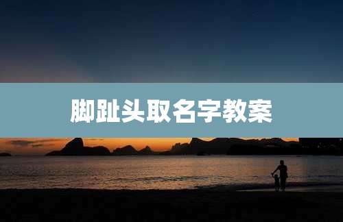 脚趾头取名字教案