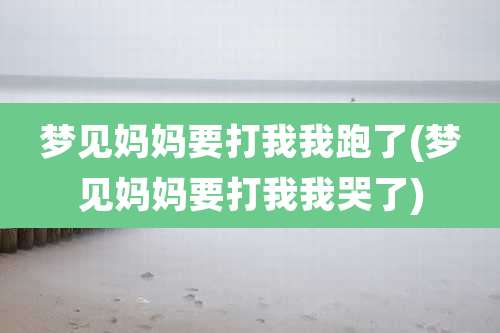 梦见妈妈要打我我跑了(梦见妈妈要打我我哭了)