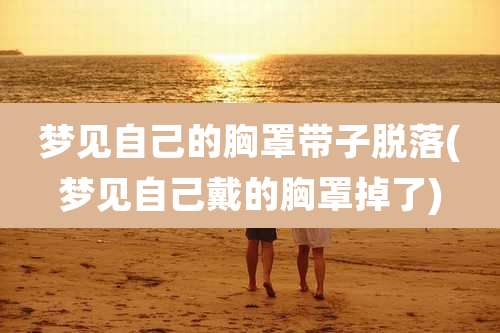 梦见自己的胸罩带子脱落(梦见自己戴的胸罩掉了)