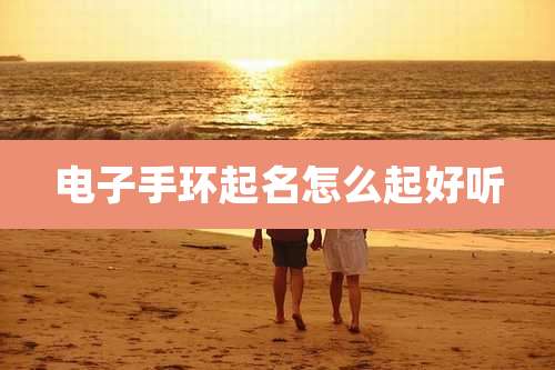 电子手环起名怎么起好听