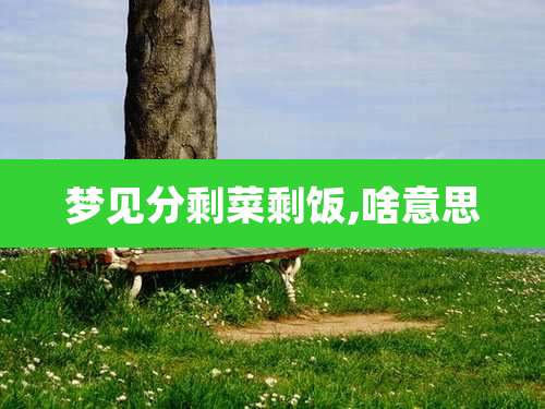 梦见分剩菜剩饭,啥意思