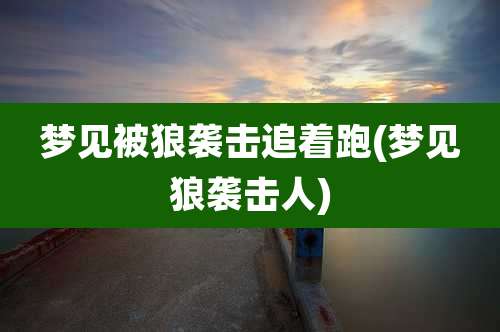 梦见被狼袭击追着跑(梦见狼袭击人)