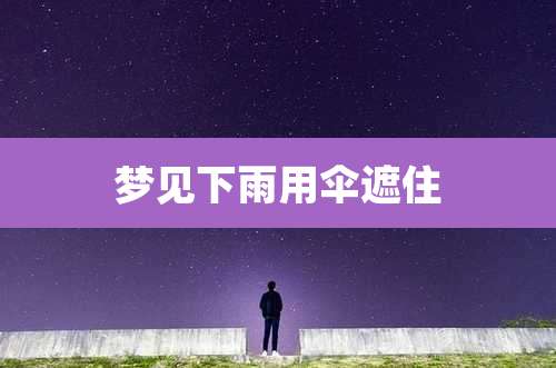 梦见下雨用伞遮住