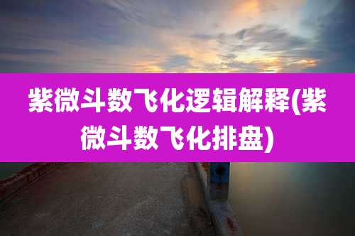 紫微斗数飞化逻辑解释(紫微斗数飞化排盘)