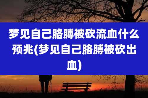 梦见自己胳膊被砍流血什么预兆(梦见自己胳膊被砍出血)