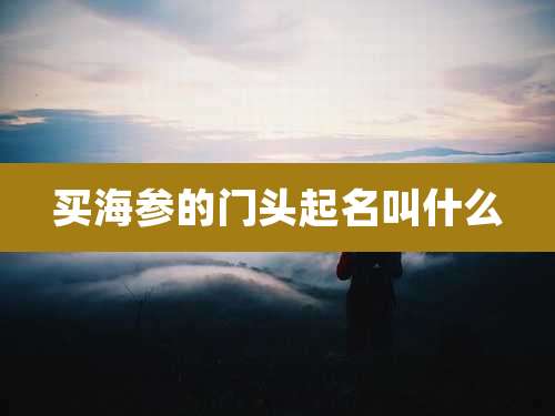 买海参的门头起名叫什么