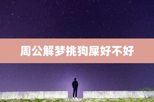 周公解梦挑狗屎好不好