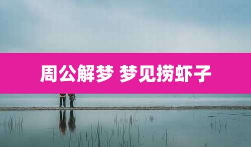 周公解梦 梦见捞虾子