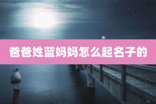 爸爸姓蓝妈妈怎么起名子的