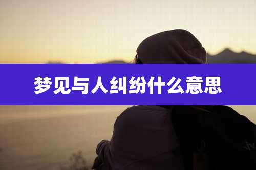 梦见与人纠纷什么意思