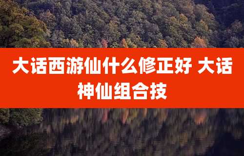 大话西游仙什么修正好 大话神仙组合技