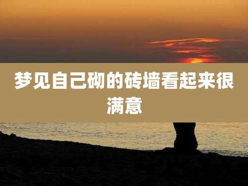 梦见自己砌的砖墙看起来很满意