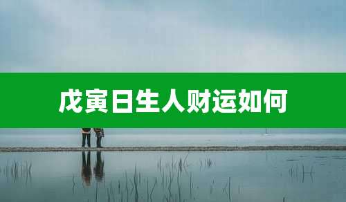 戊寅日生人财运如何