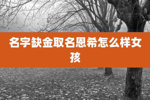 名字缺金取名恩希怎么样女孩