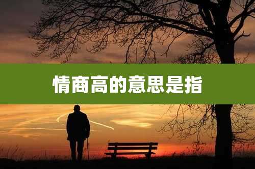 情商高的意思是指