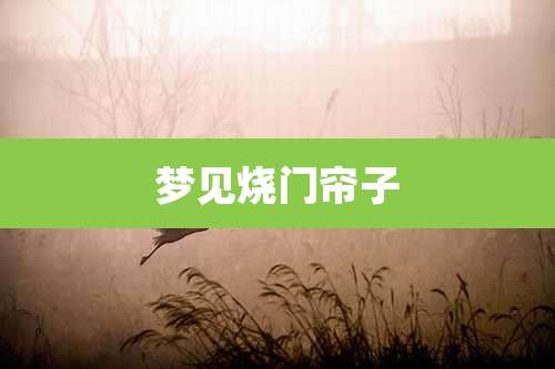 梦见烧门帘子