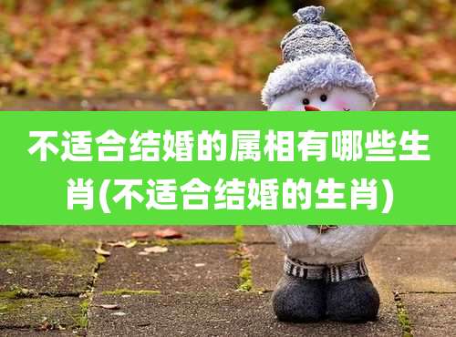 不适合结婚的属相有哪些生肖(不适合结婚的生肖)